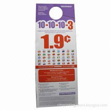 Door hangers printing, full-color, art paper, die-cutting